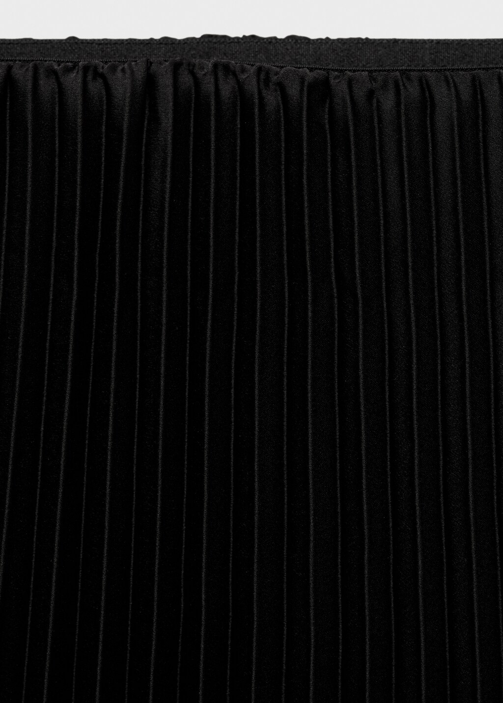 Straight pleated skirt - Black