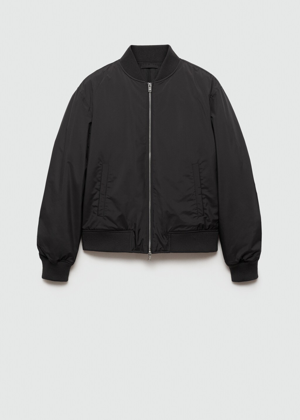 Regular fit quilted bomber - Black