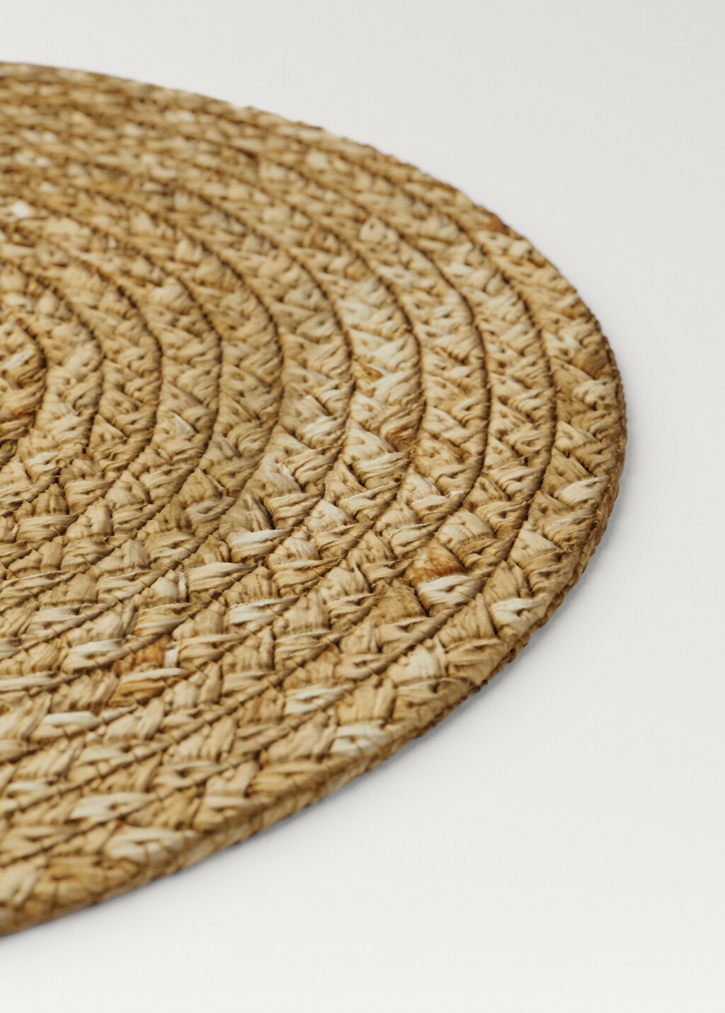 Natural fibre round placemat - Blue