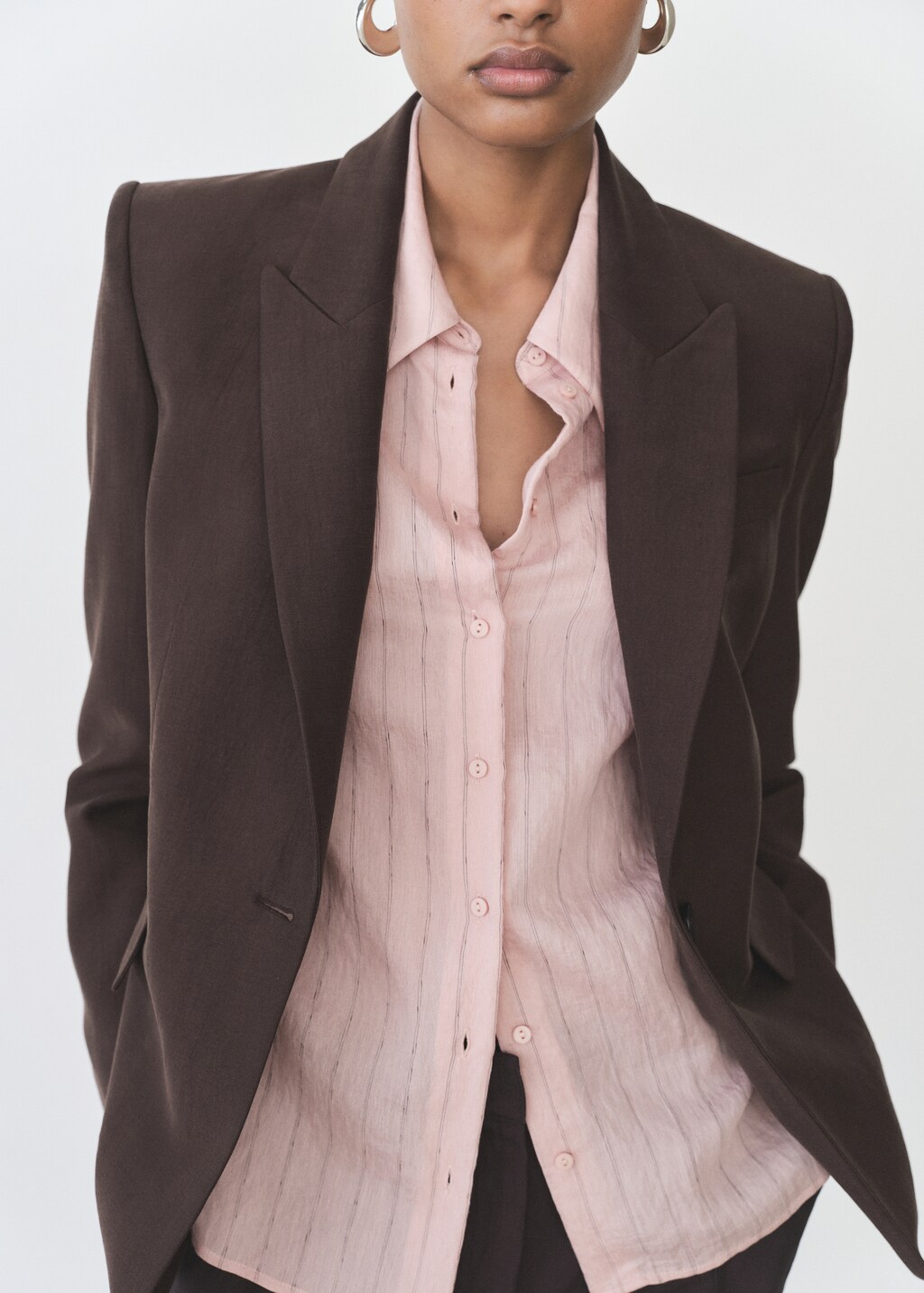 Stripe-print shirt - Ecru