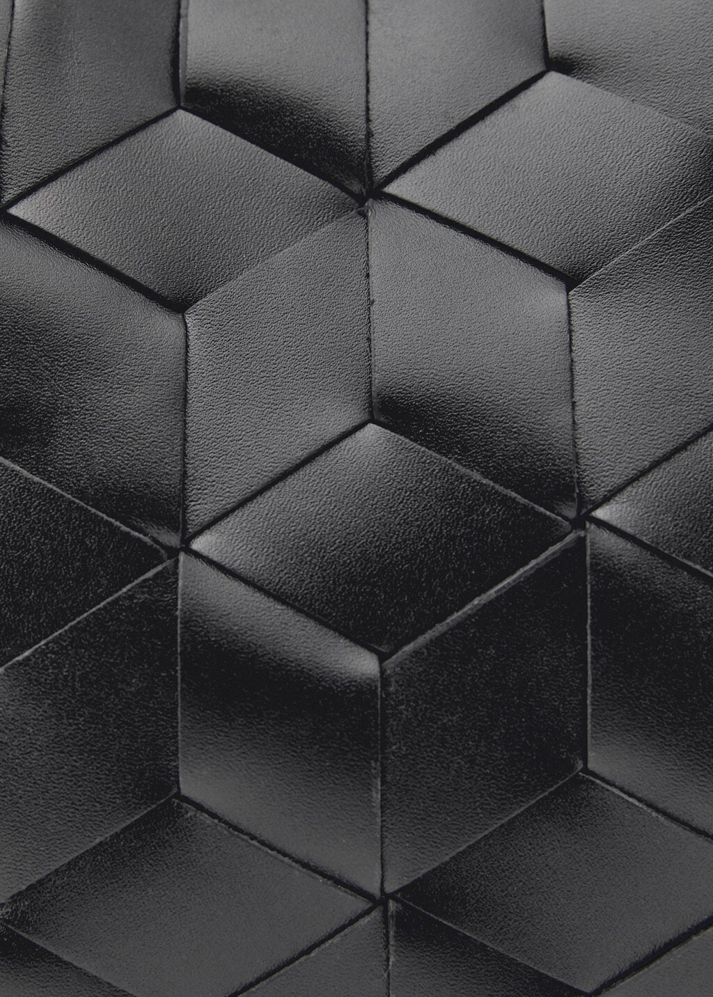 Braided leather shoulder bag - Black