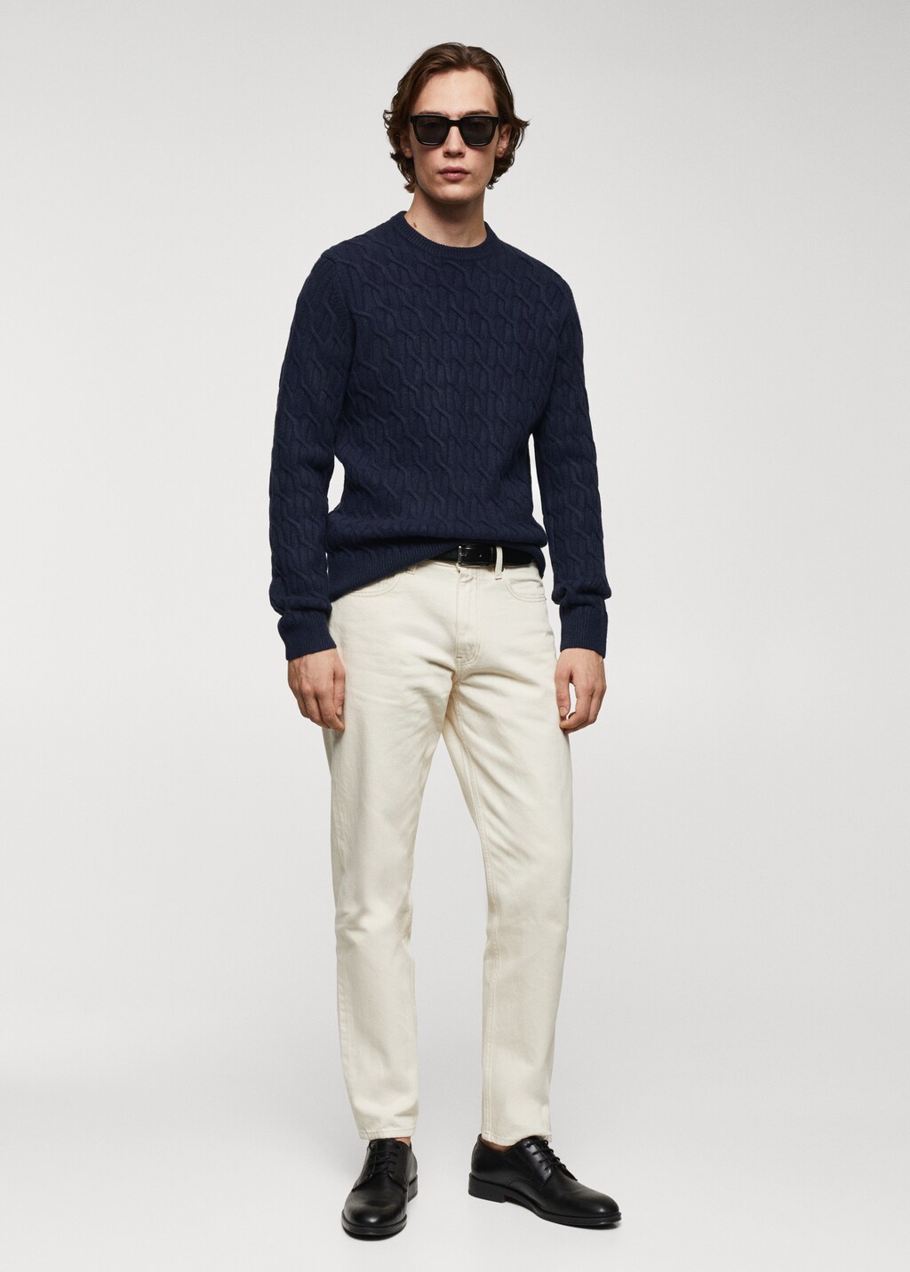 Braided knitted sweater - Off White