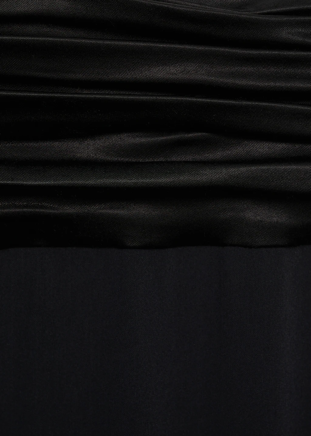 Draped-waist straight skirt - Black