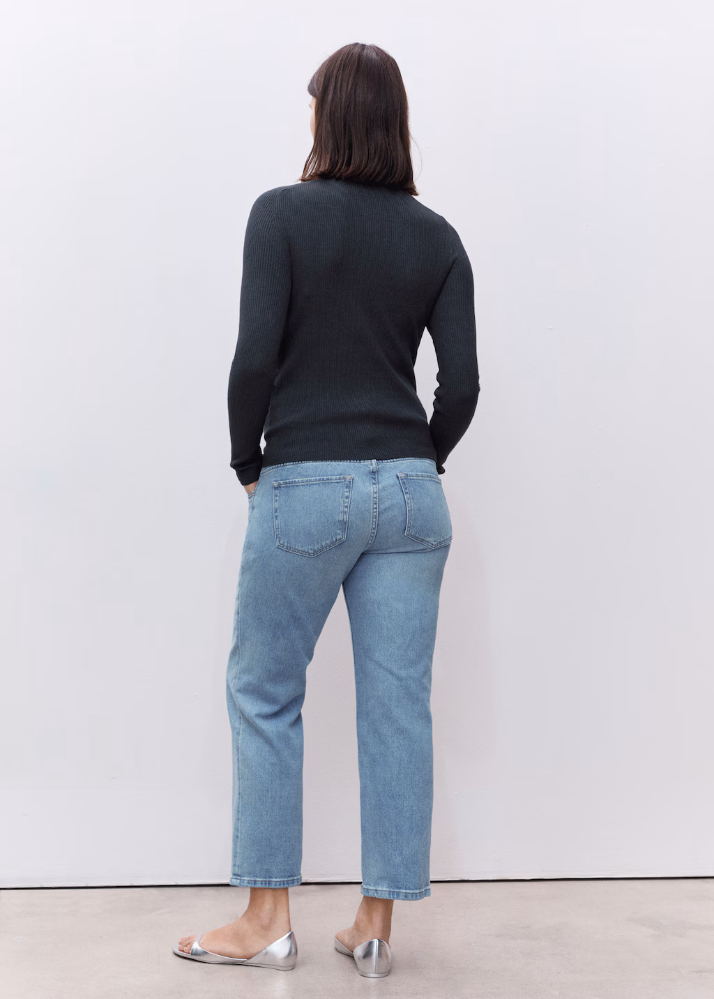 Maternity Straight Jeans - Black denim