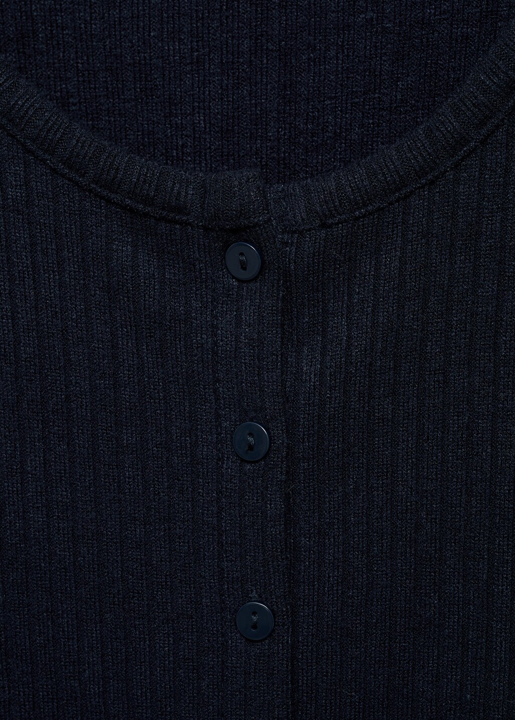 Buttoned ribbed cardigan - Grey