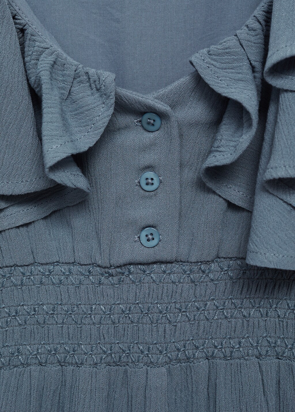 Jumpsuit with gathered waist - Blue