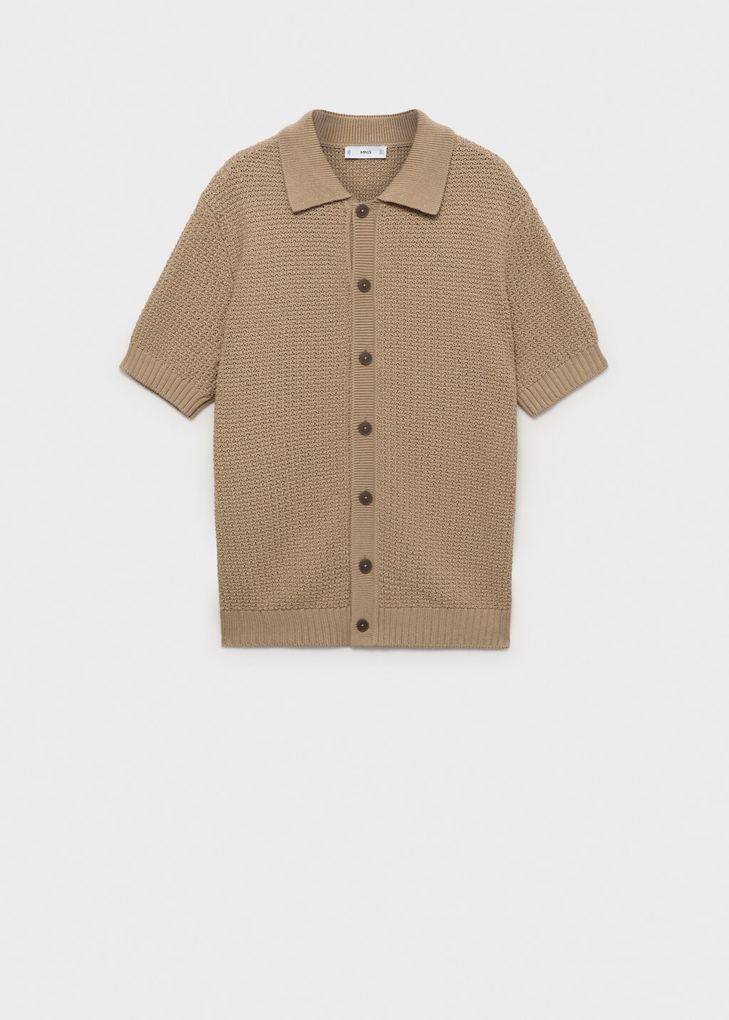 Cotton knit shirt - Beige