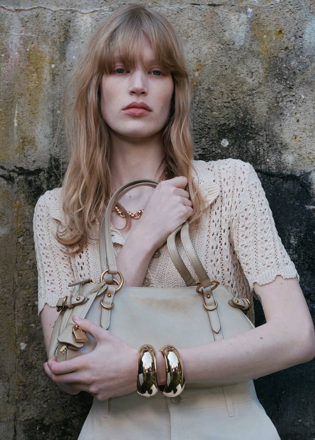 Double-handle bowling bag - Beige