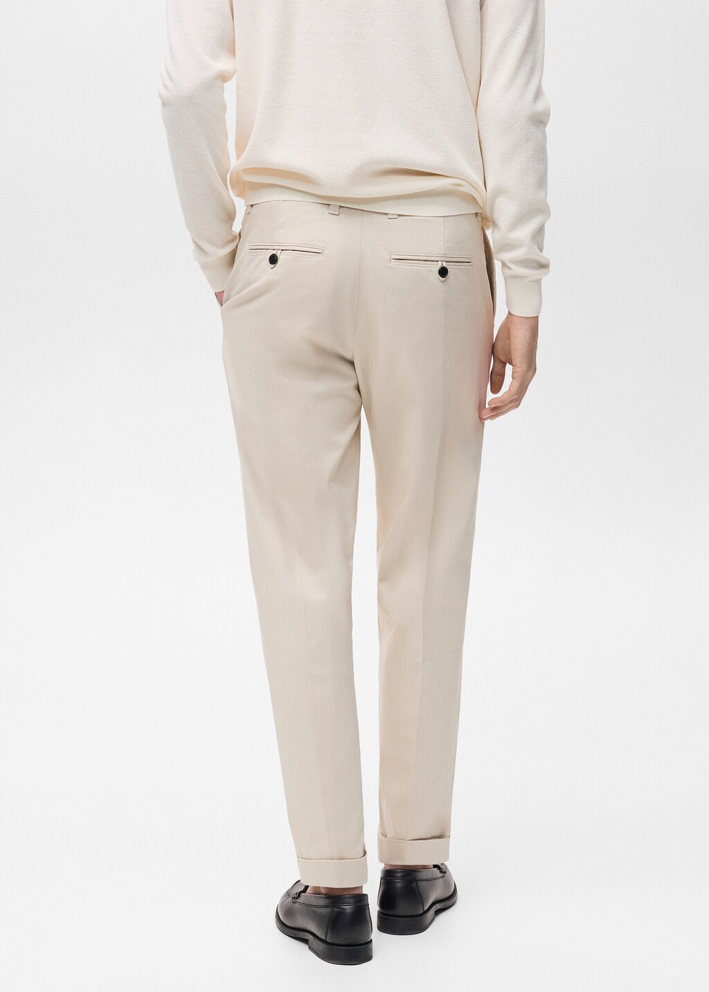 Pleated trousers under cuff - Khaki