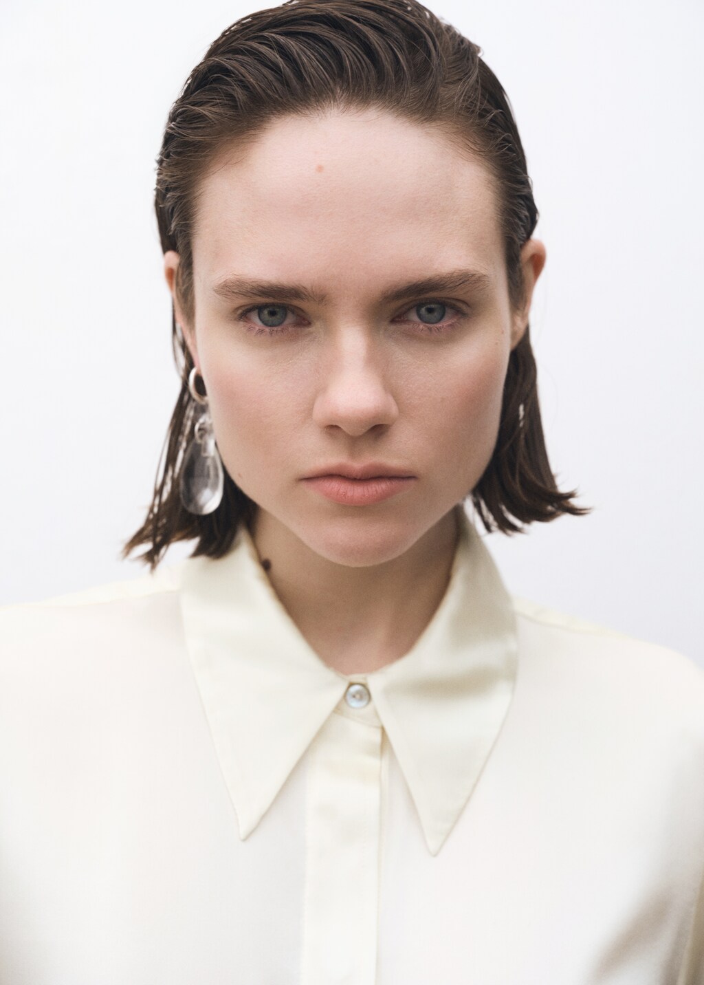 Satin silk shirt - Black