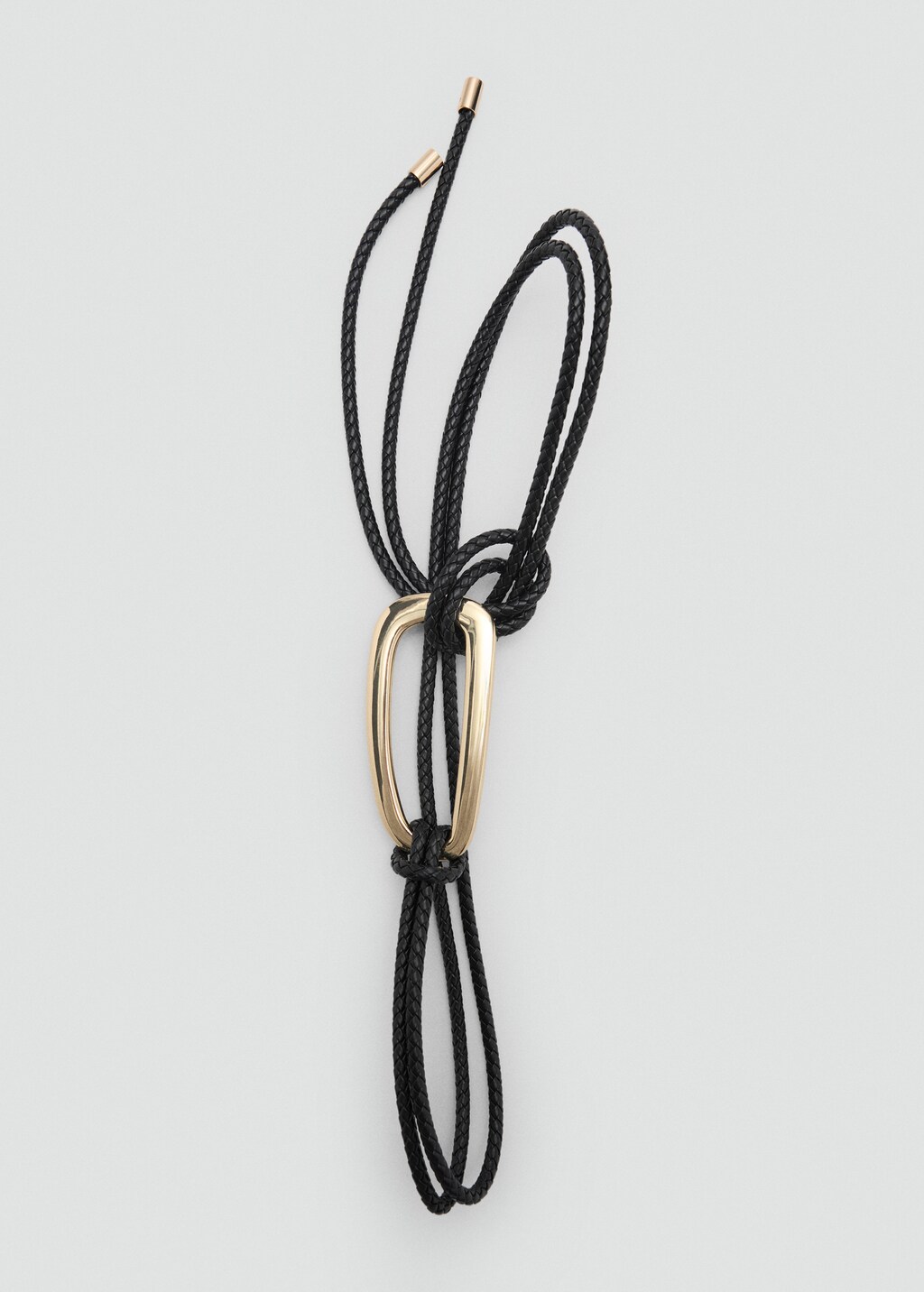 Oval buckle belt - Black