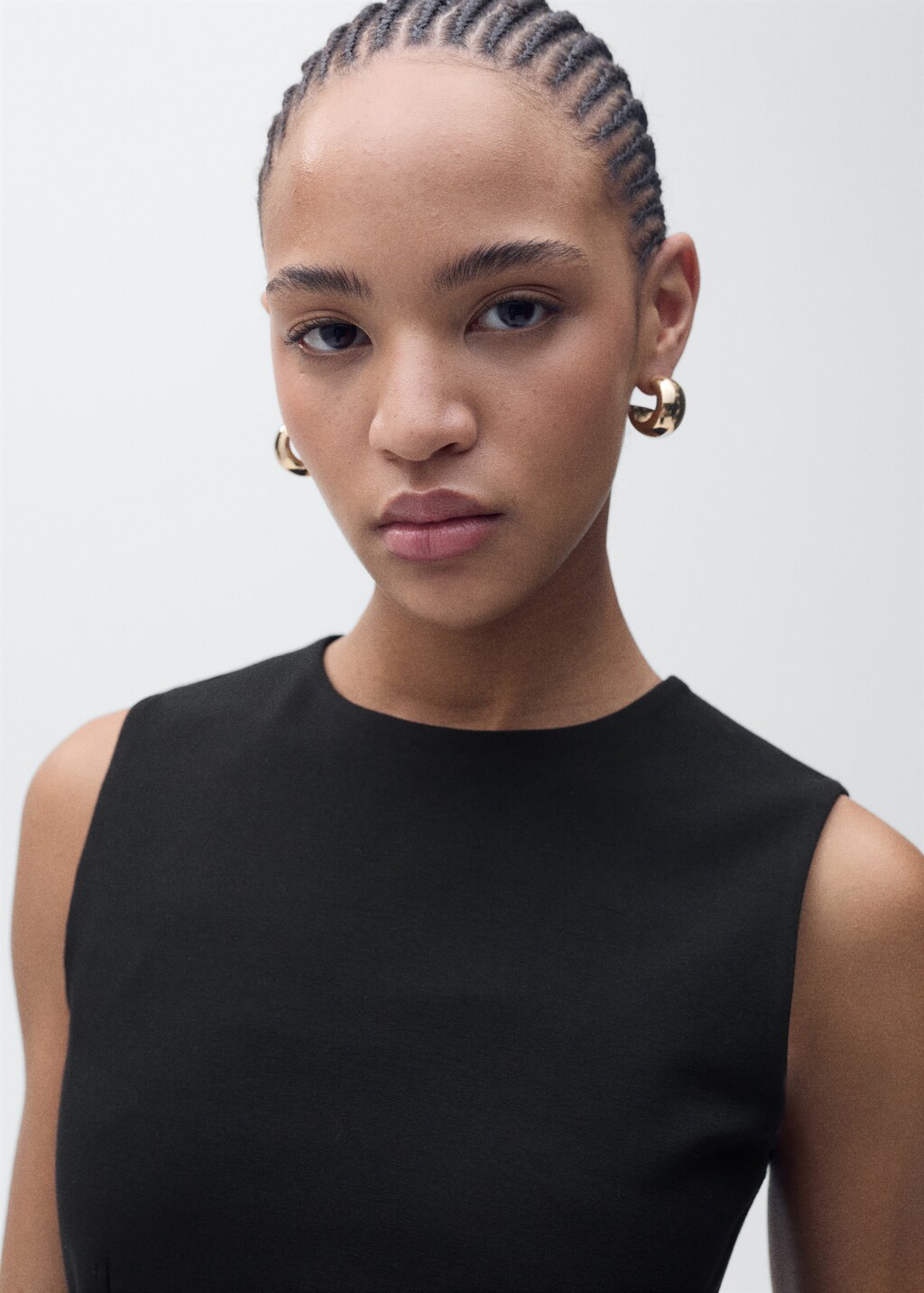 Top with wide straps - Black