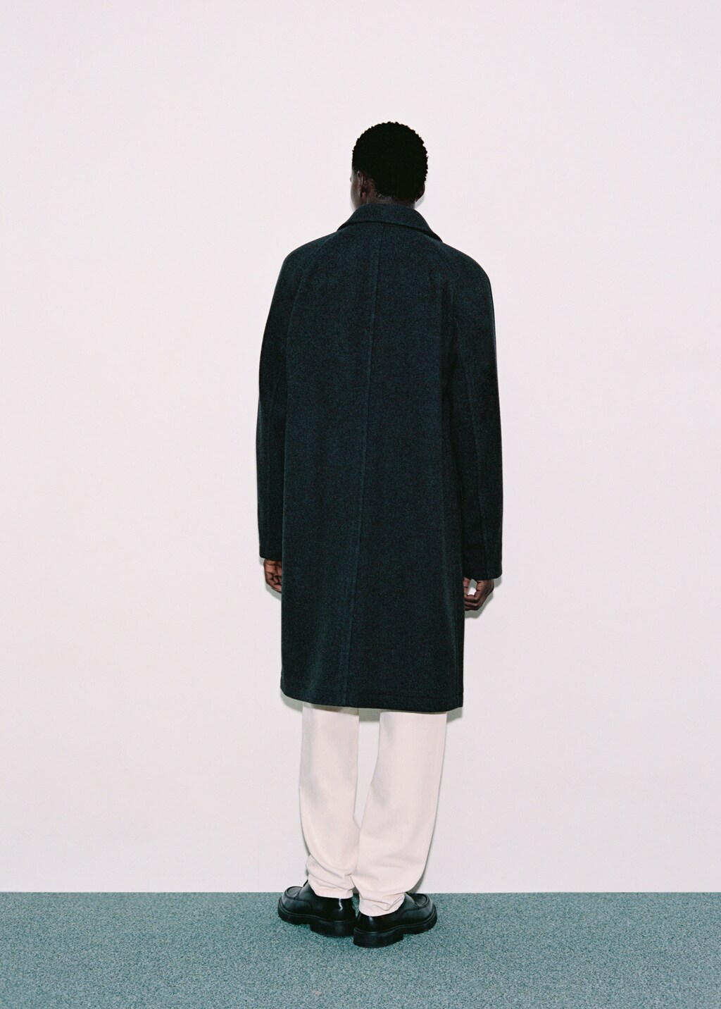 Pocketed wool coat - Charcoal