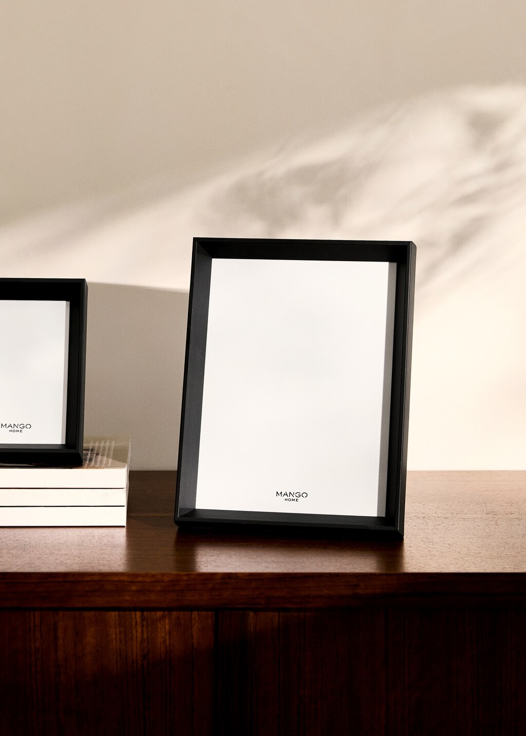 Large bevelled wood frame - Brown