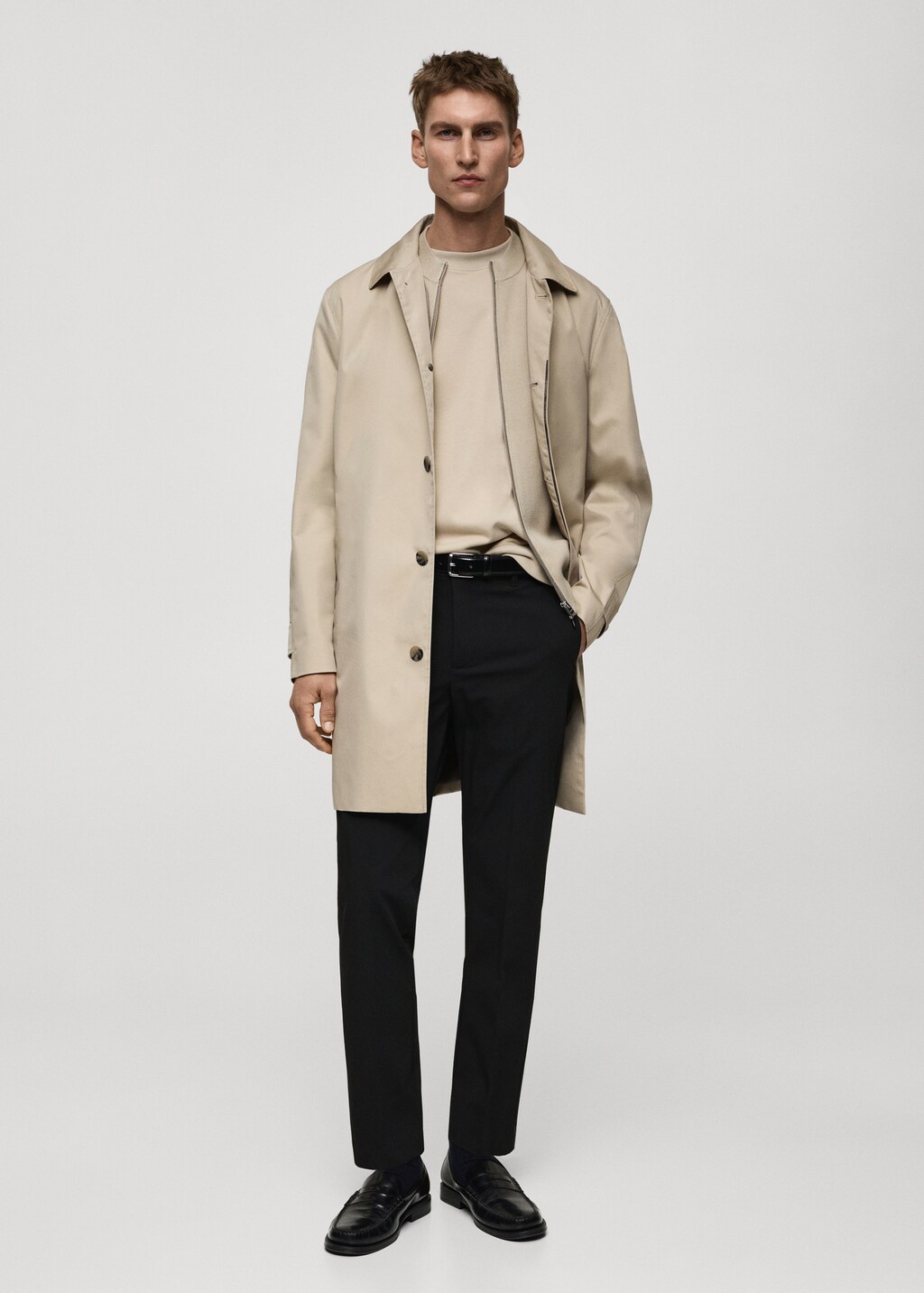 Zipped knit cardigan - Black