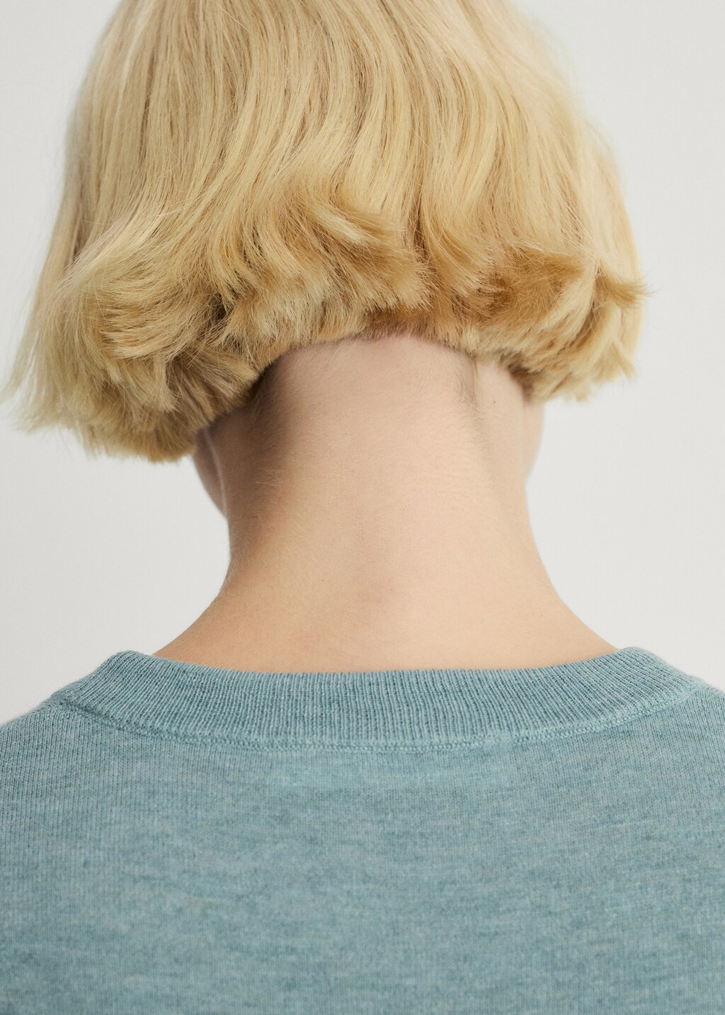 Round-neck knitted sweater - Medium Pink