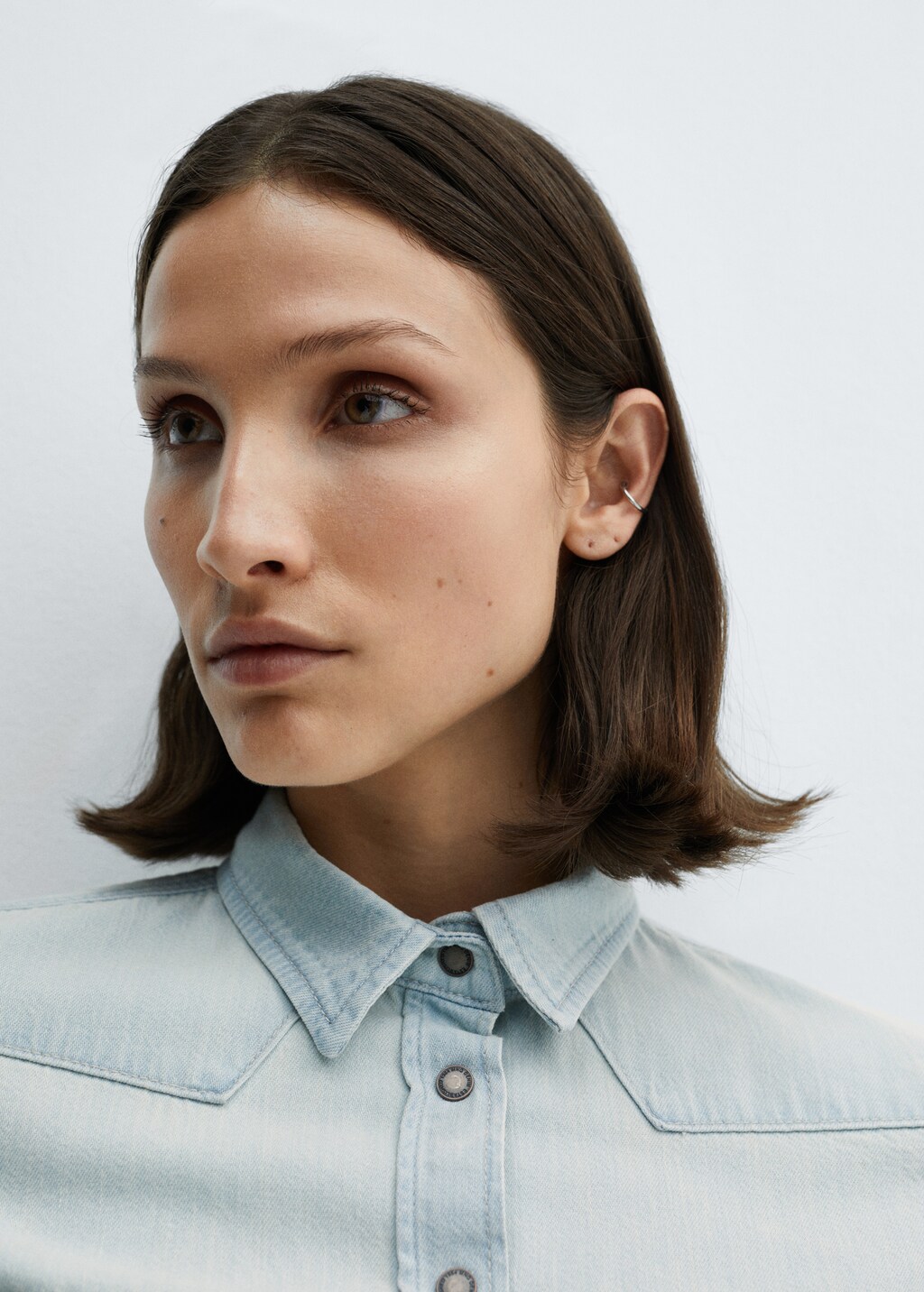 Chest-pocket denim shirt - Medium Blue