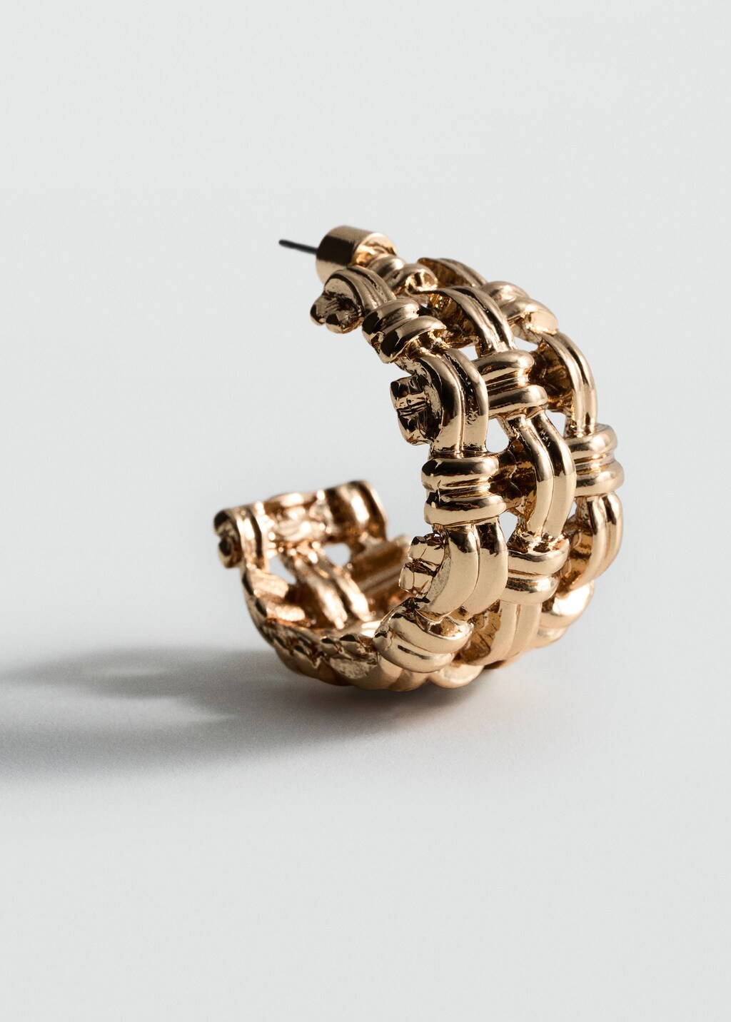 Braided hoop earrings - Gold