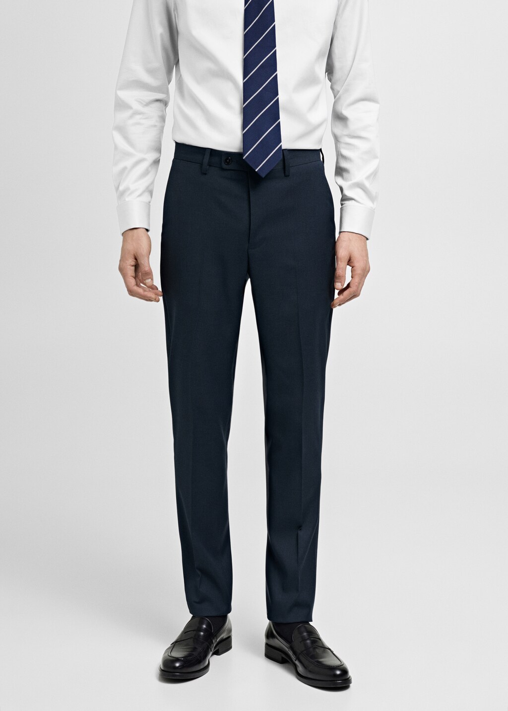 Milan slim-fit suit trousers - Grey