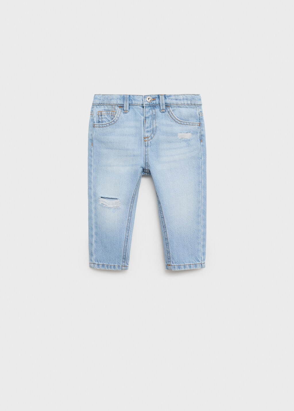 Ripped details skinny-fit jeans - Medium Blue