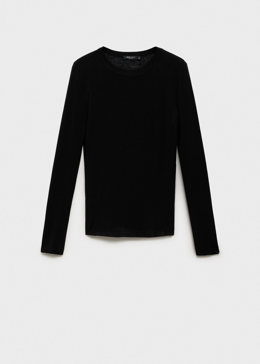 Long-sleeved wool-blend t-shirt - Light/Pastel Brown