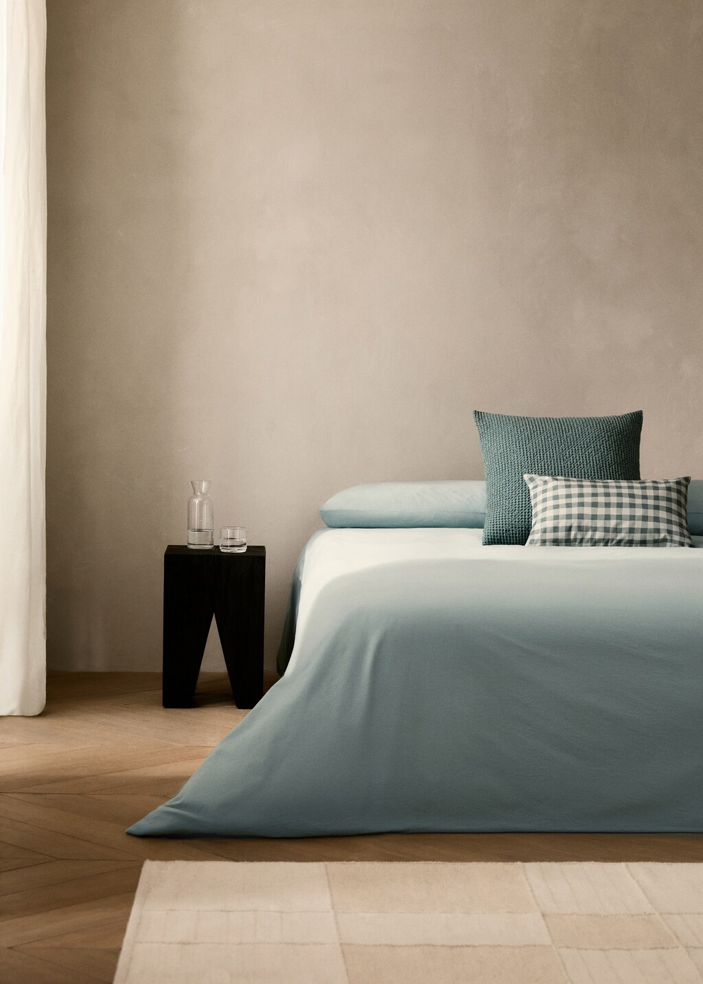 150/160cm washed cotton duvet cover - Light Pink