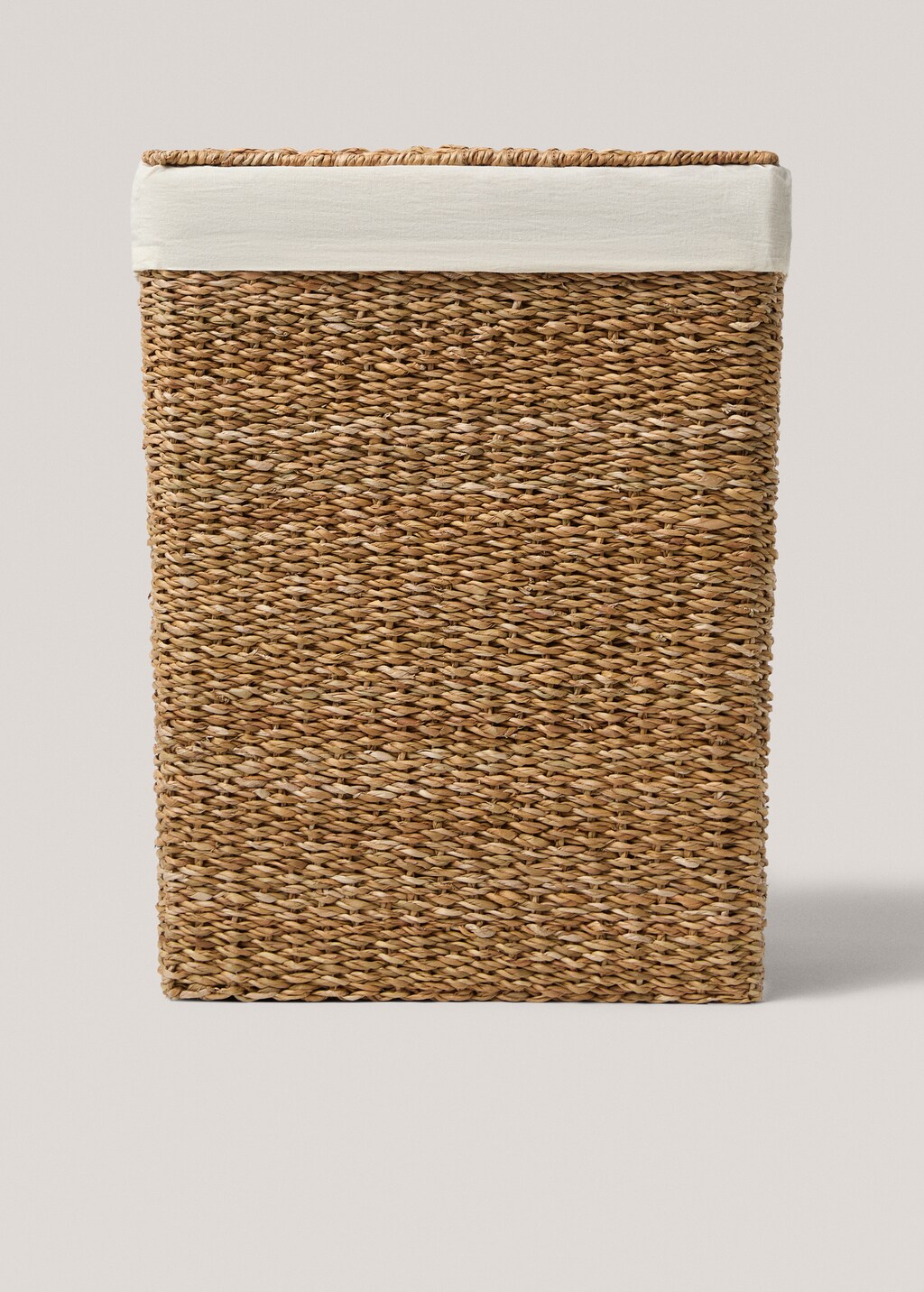Large seagrass laundry basket - Brown