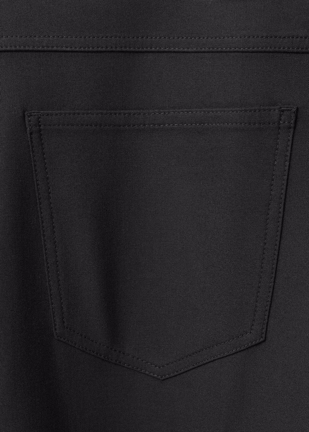 Combined wool-blend jogger trousers - Black