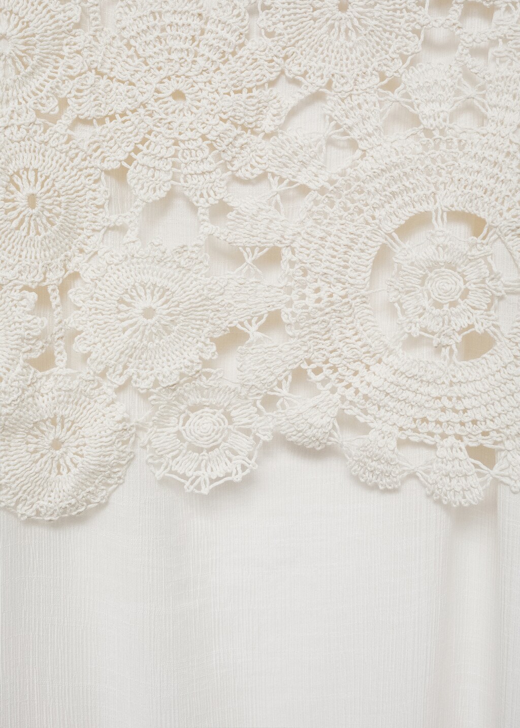 Crochet top midi-dress - Off White