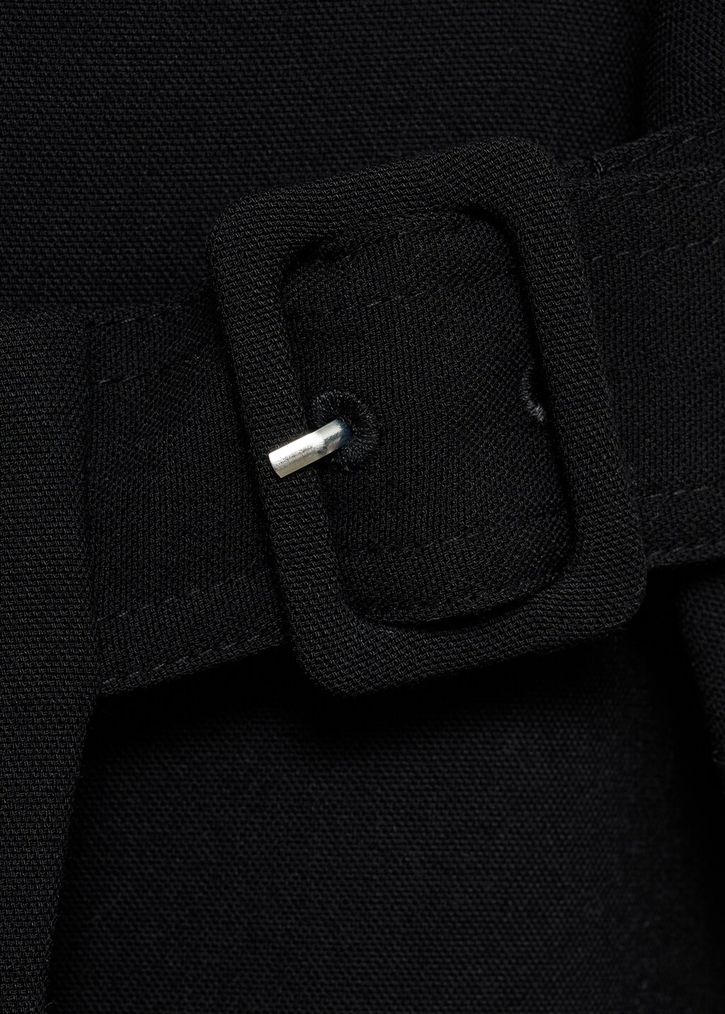 Midi skirt with buckle detail - Black