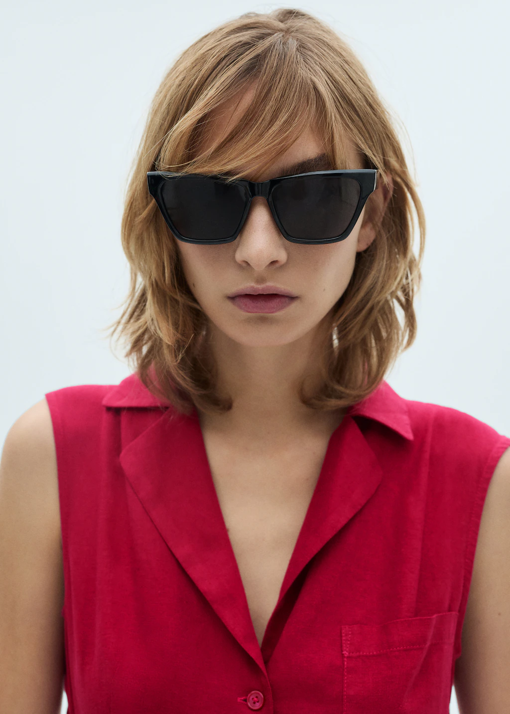 A-line shirt dress - White