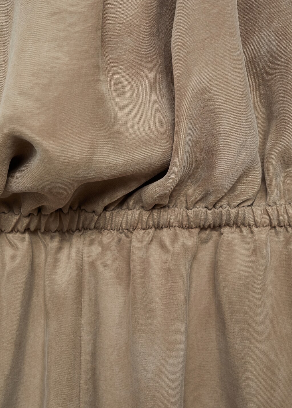 Long jumpsuit with asymmetrical gathered collar - Light/Pastel Grey