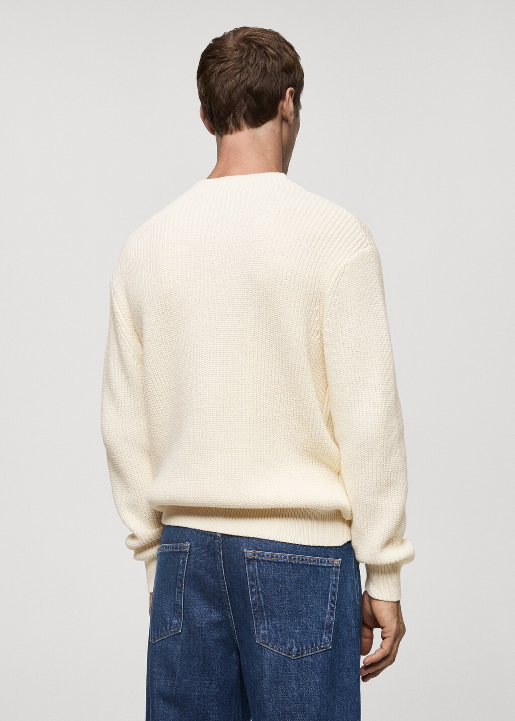 Knitted cotton sweater - Off White