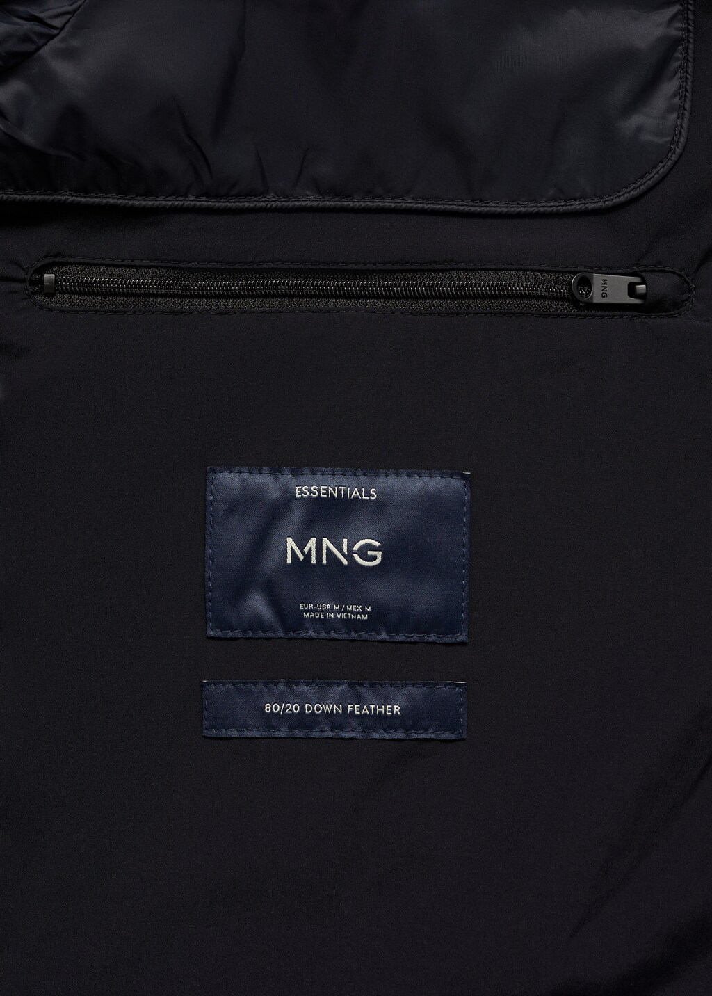 Quilted jacket with down and feather filling - Medium Brown