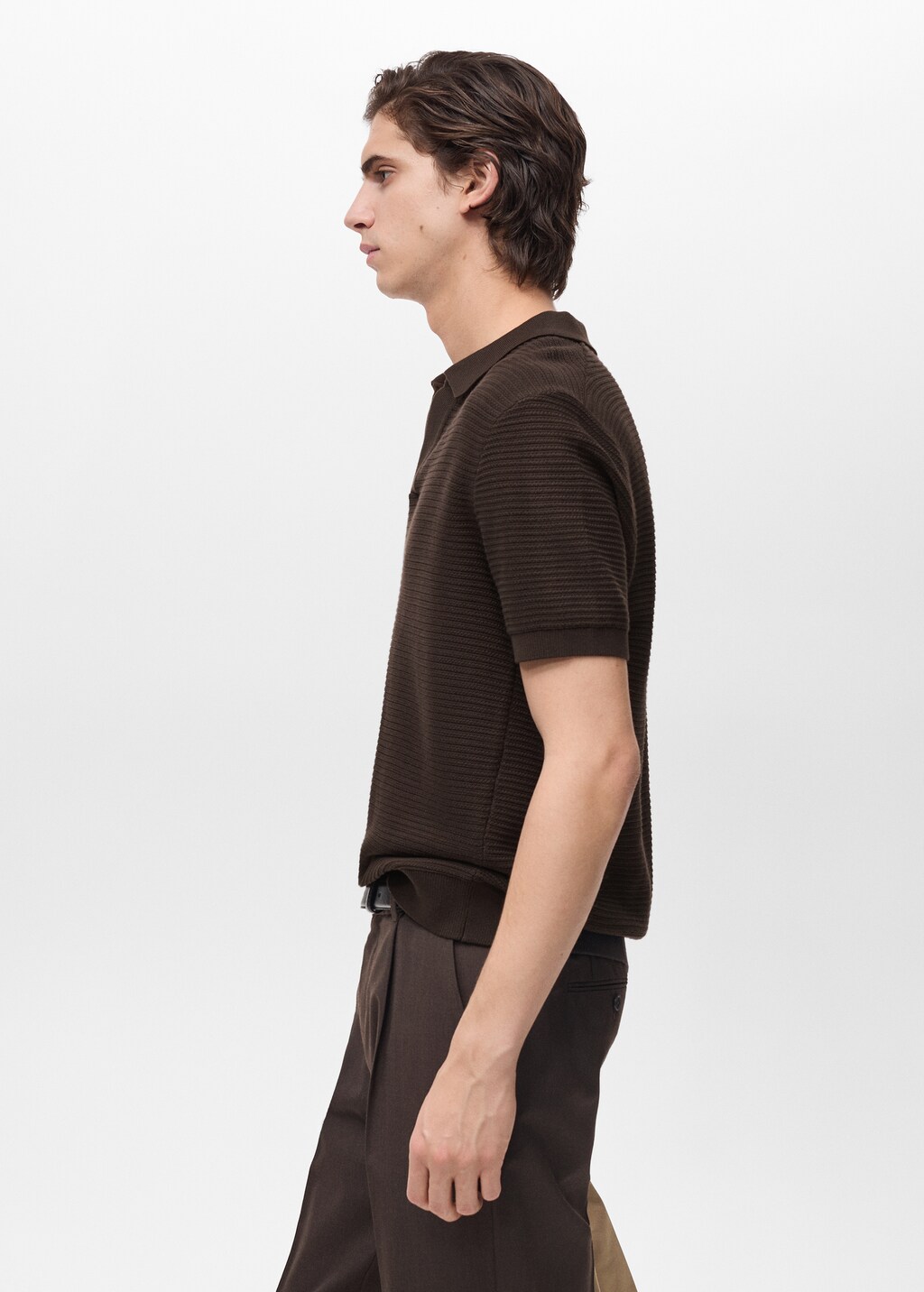 100% cotton knitted polo structure - Sky Blue