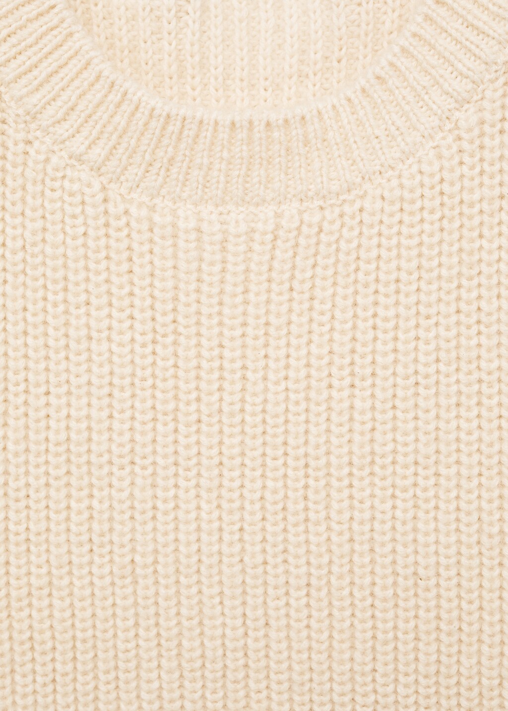 Ribbed wool-blend top - Ecru