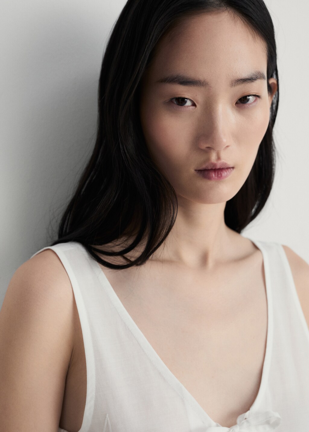 Embroidered cotton nightgown - White