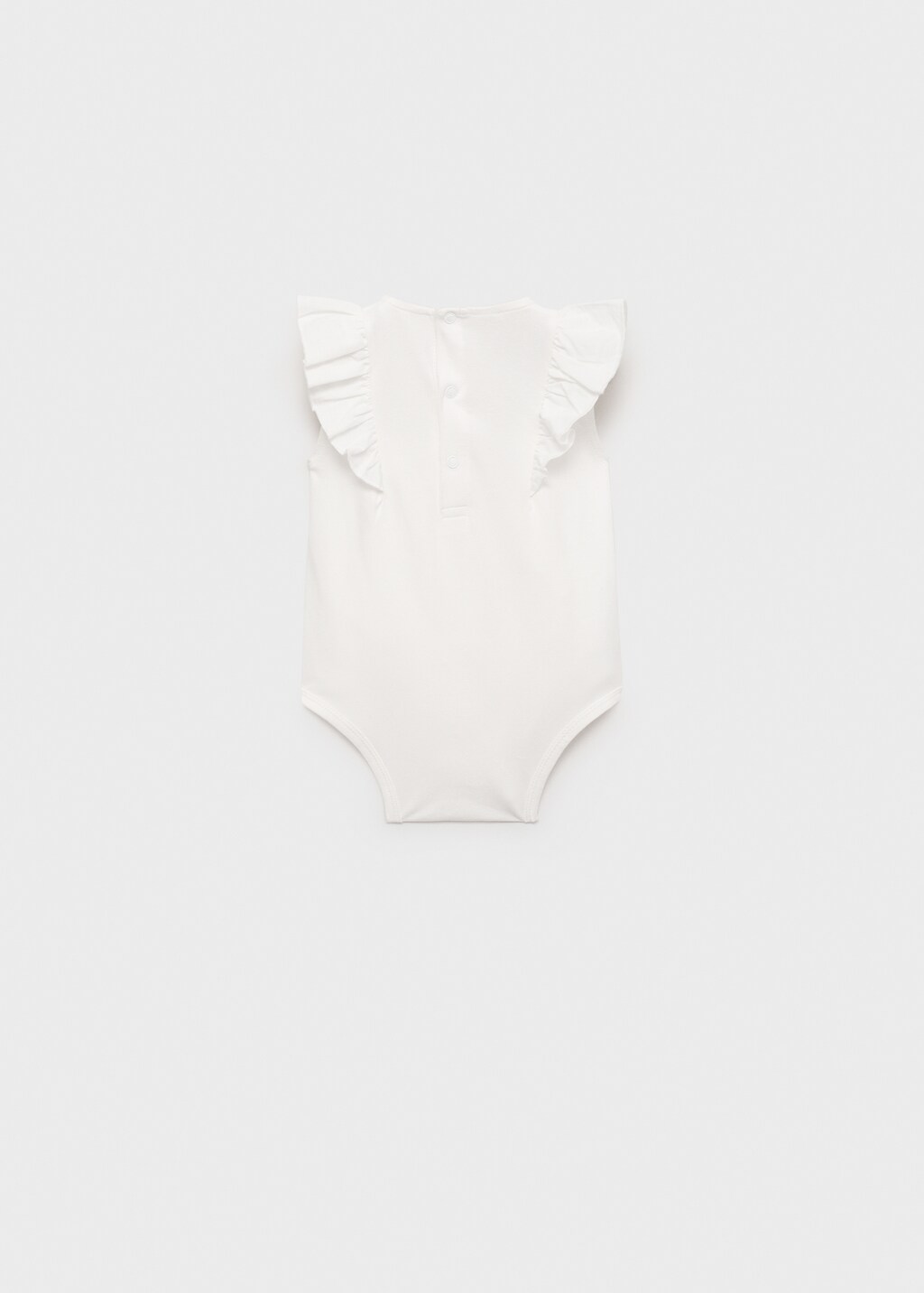 Ruffled cotton body - Off White
