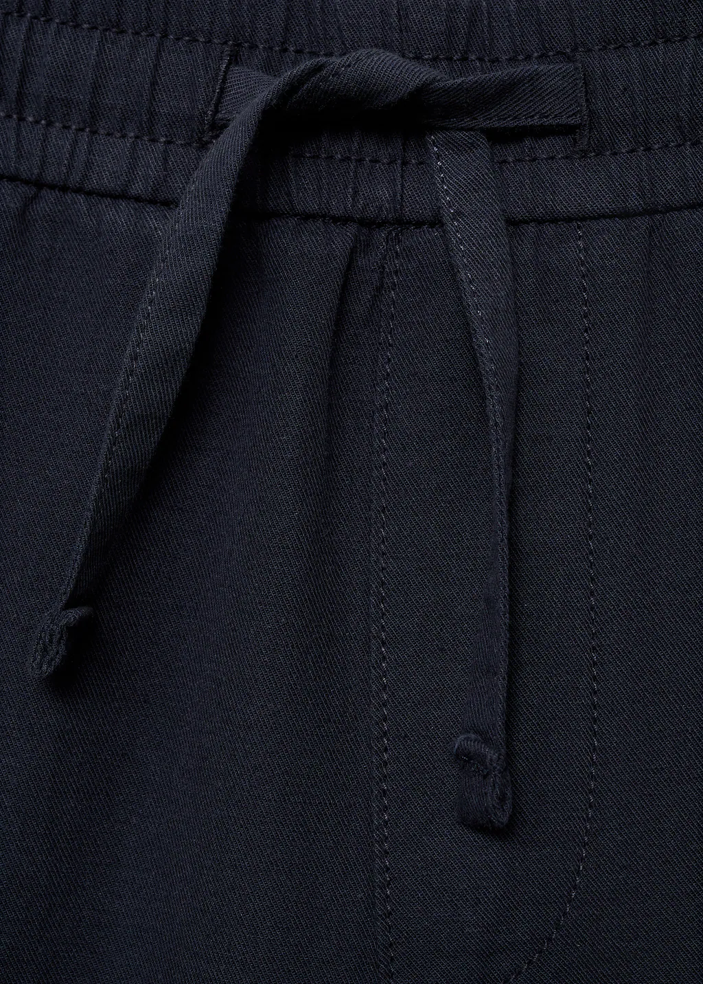 Cotton-linen jogger trousers - Navy