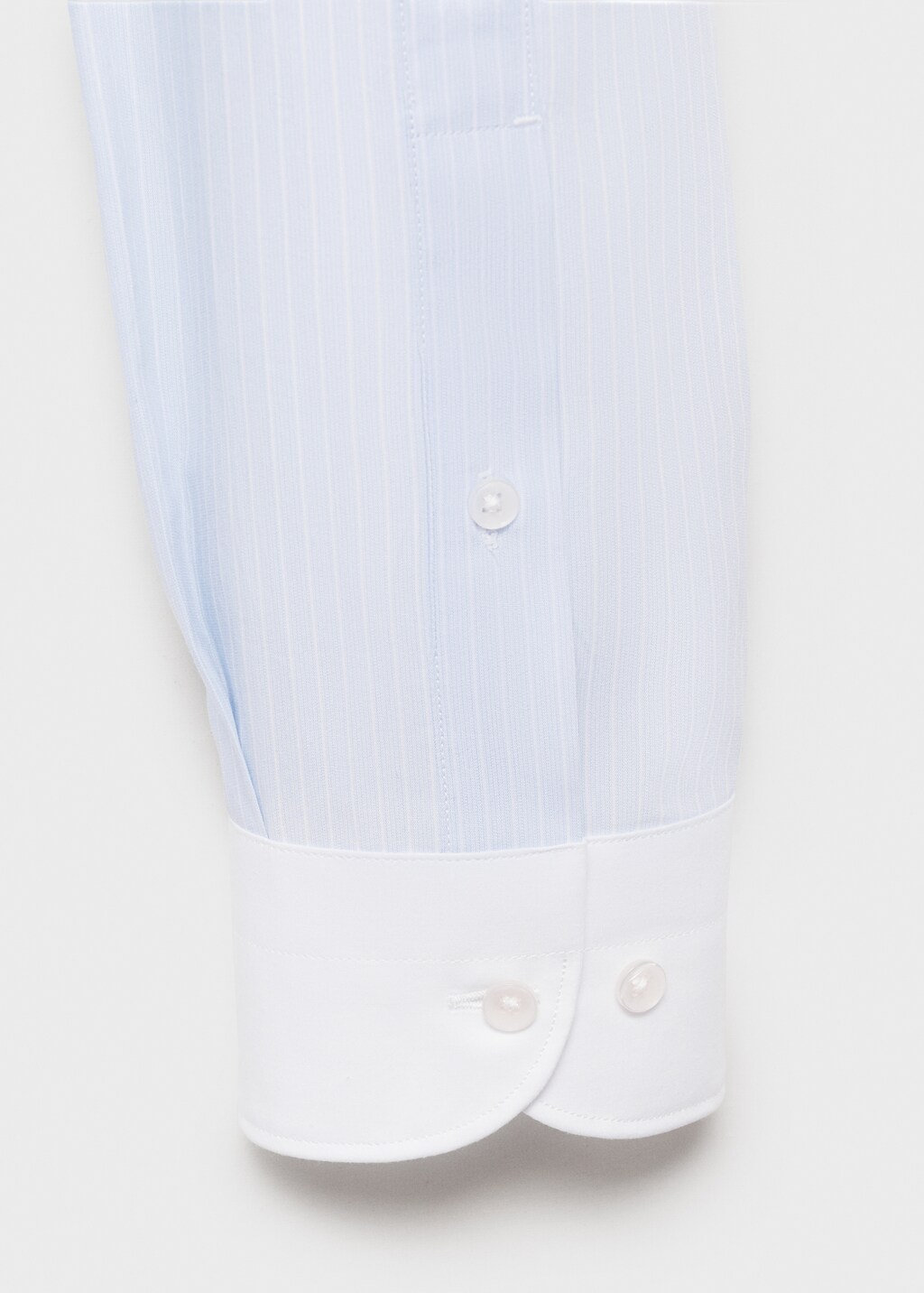 Striped suit shirt with contrasting collar - Sky Blue