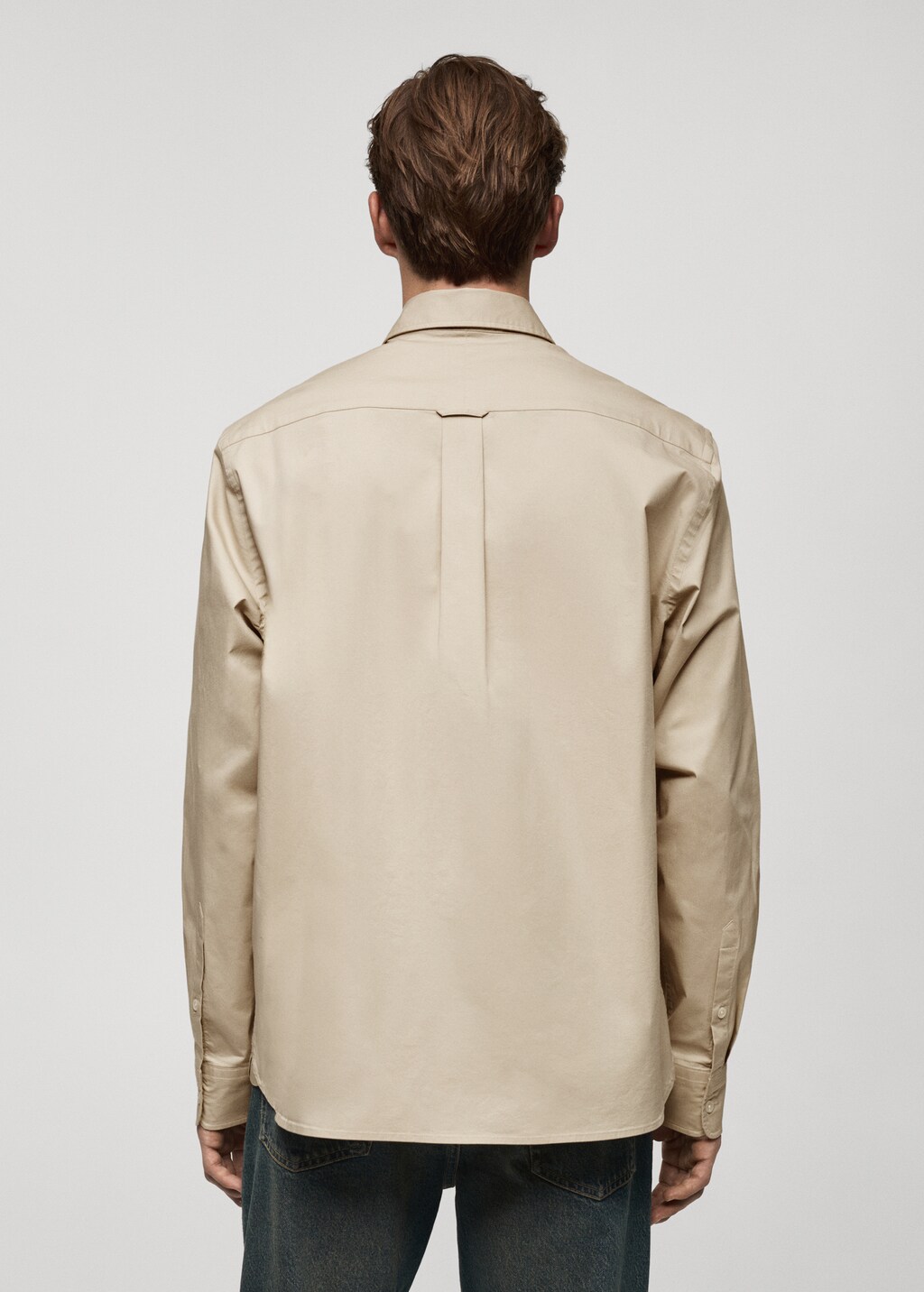 Regular fit cotton shirt - Khaki