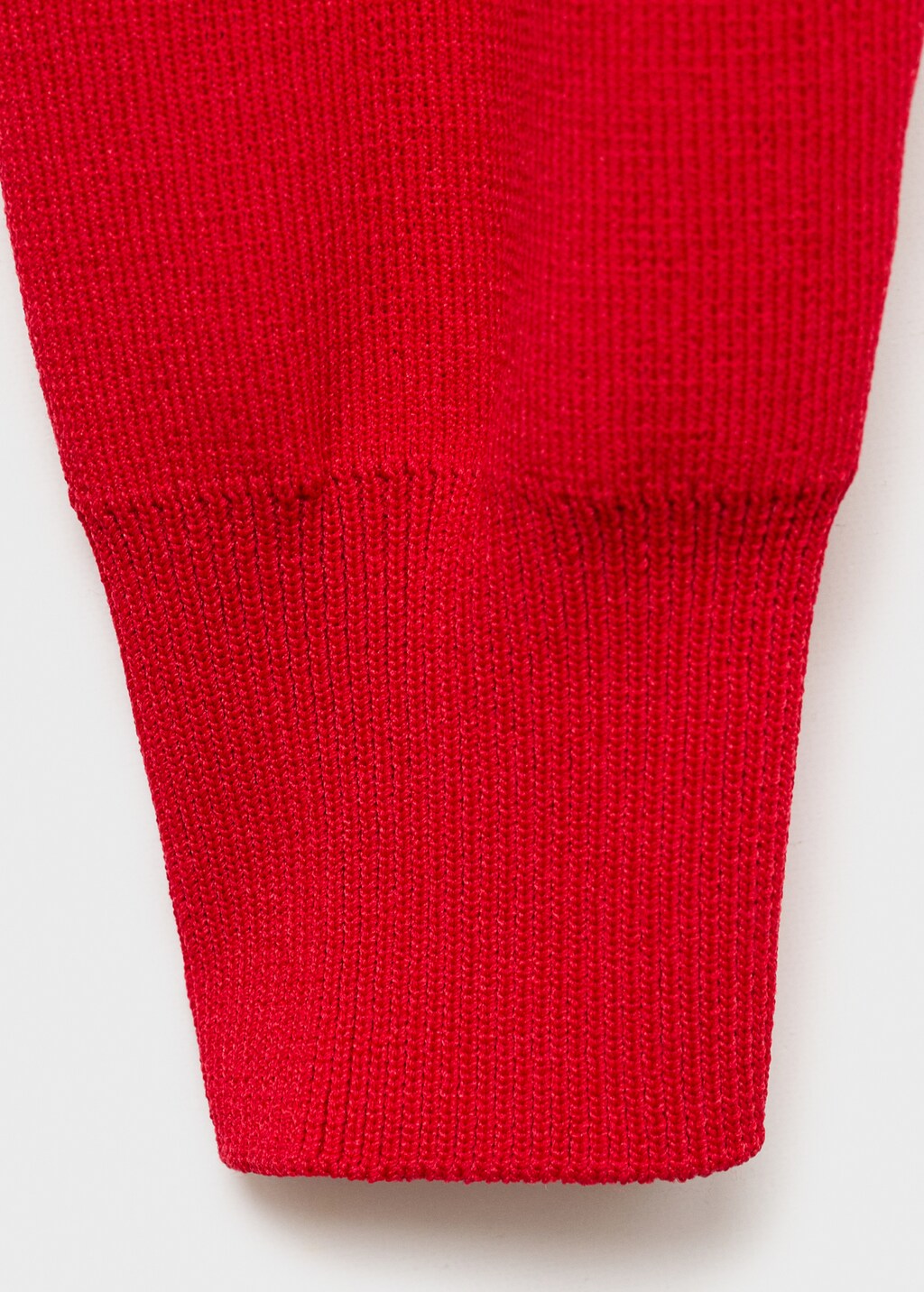 Knitted cardigan with contrasting trims - Red