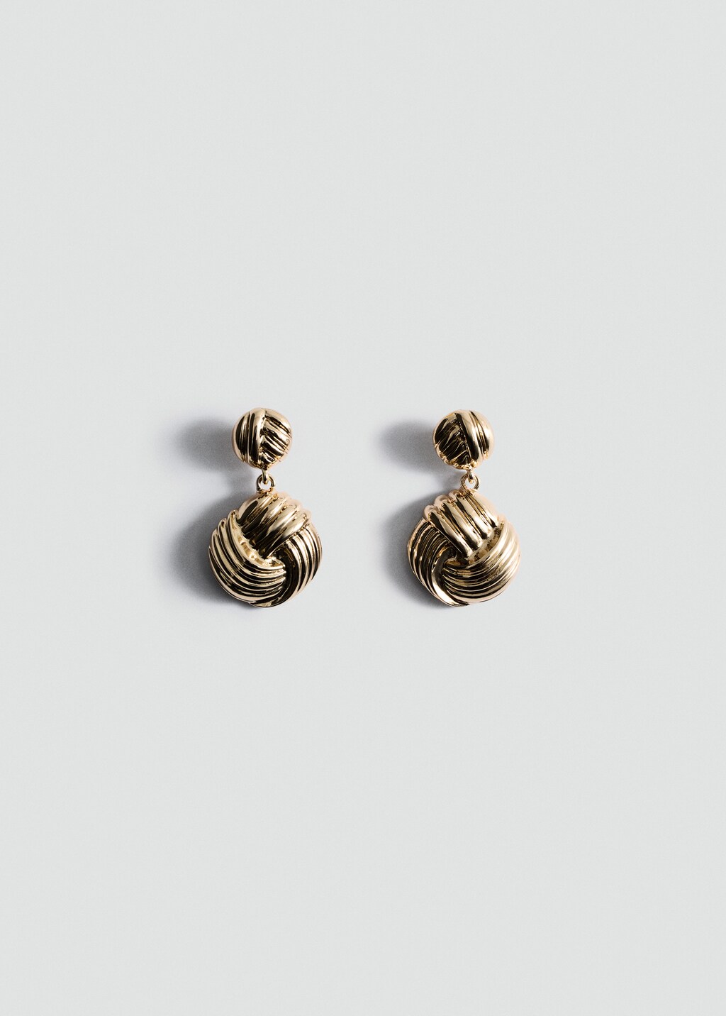 Intertwined design earrings - Gold