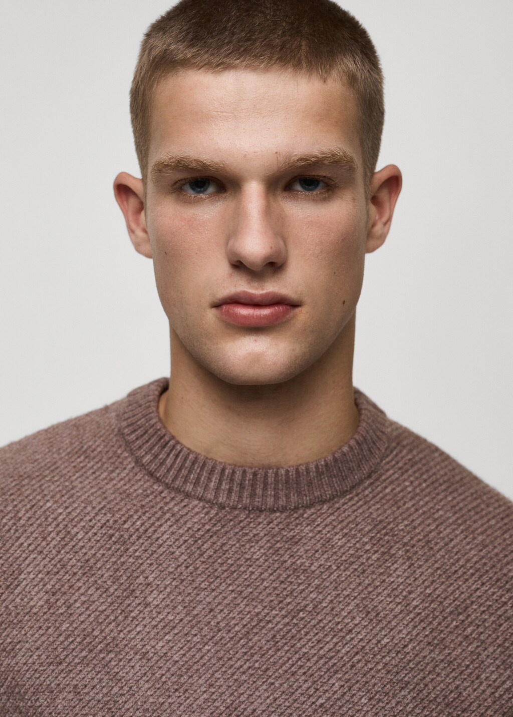 Regular-fit knitted sweater - China Blue