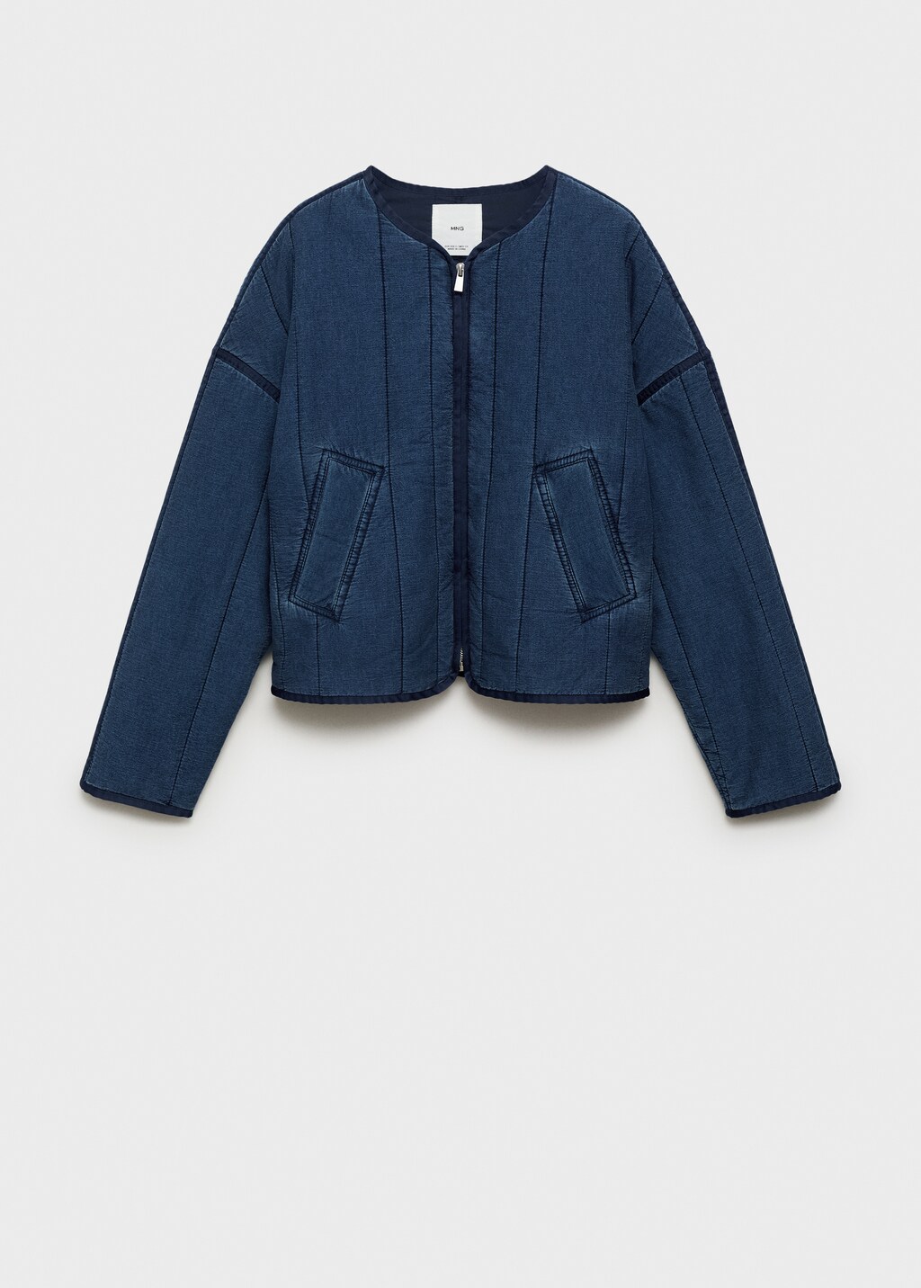 Zipper cotton jacket - Dark Blue