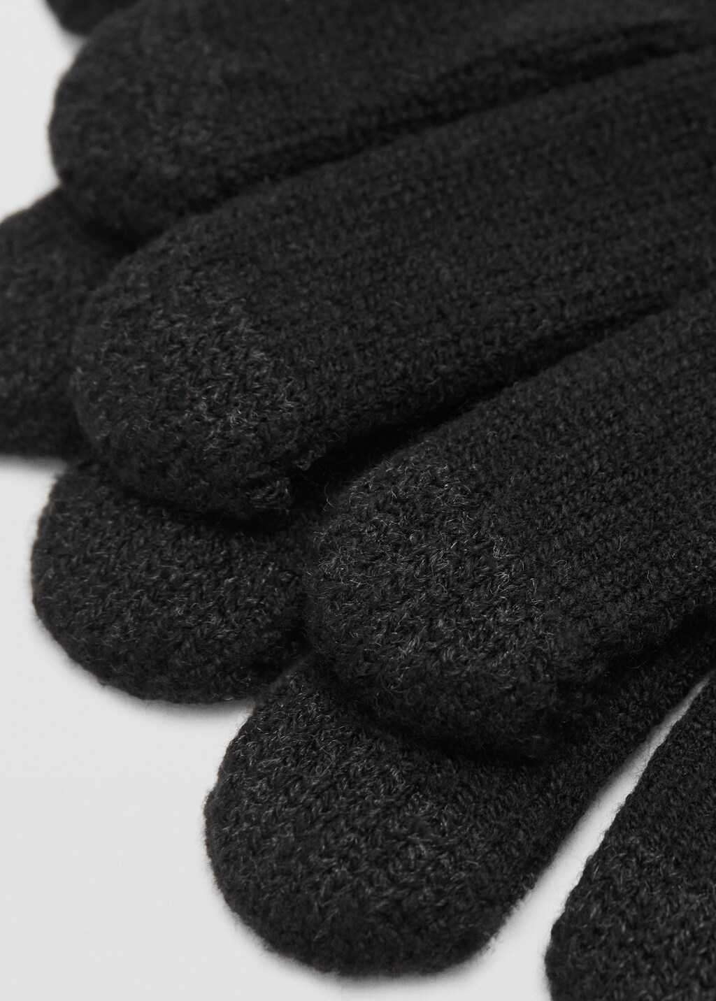 Knitted gloves - Black