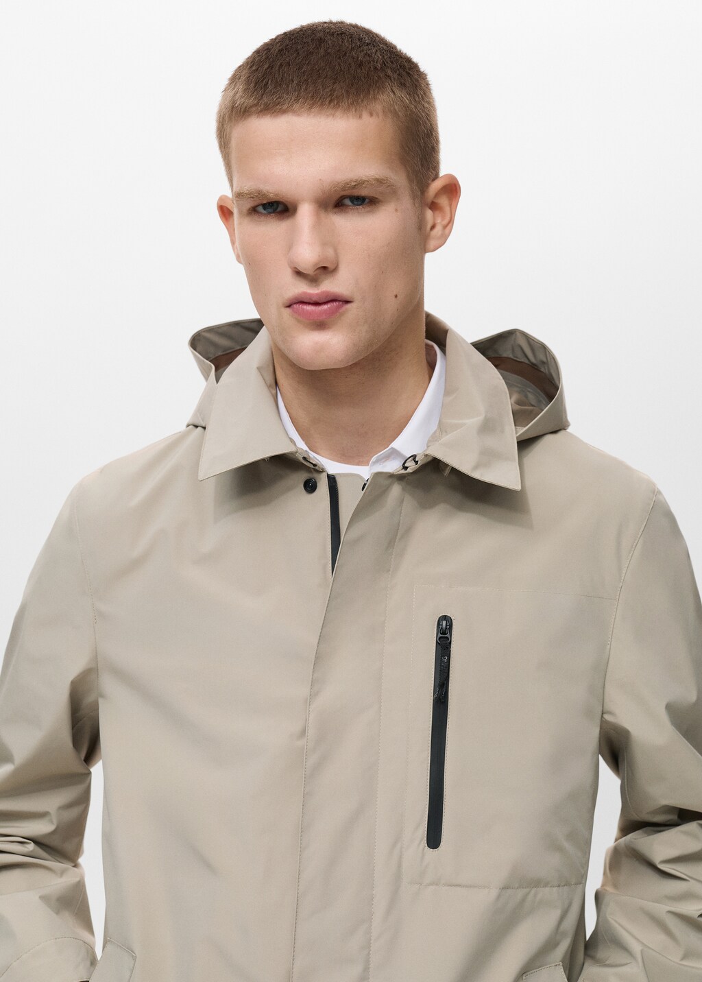 COOLMAX® technology waterproof parka - Sand