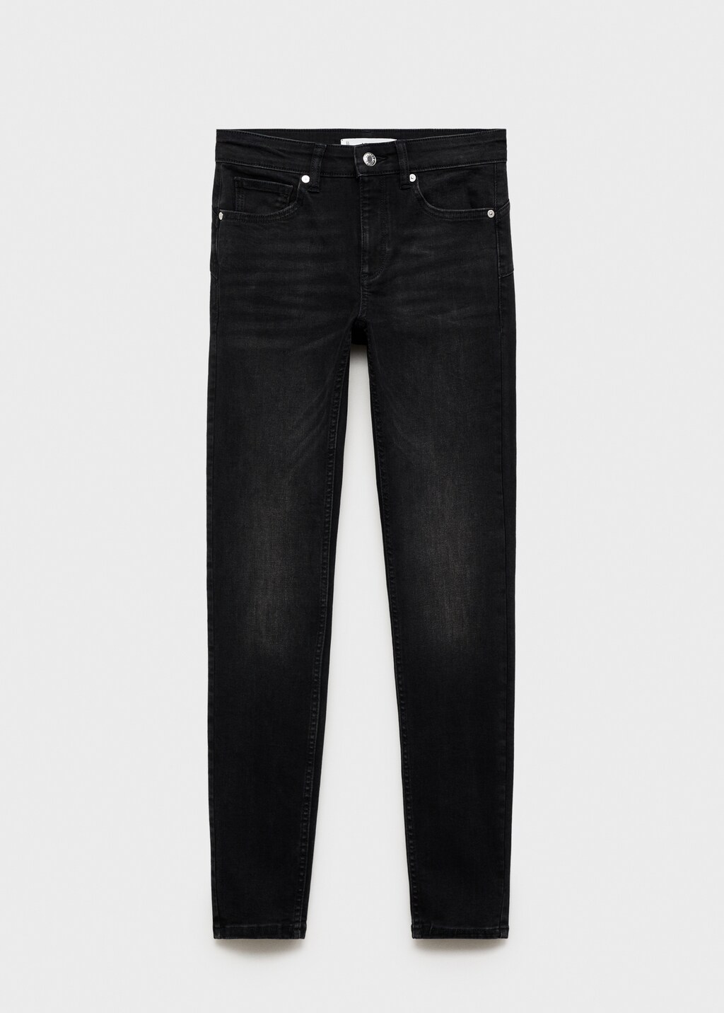 Waxed skinny pushup jeans - Black