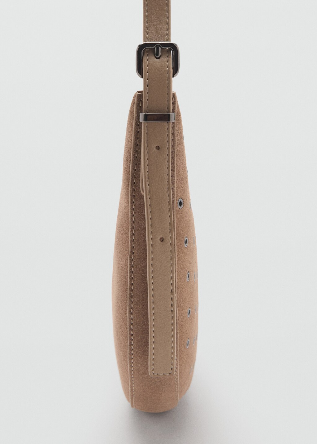 Oval leather bag - Light/Pastel Brown