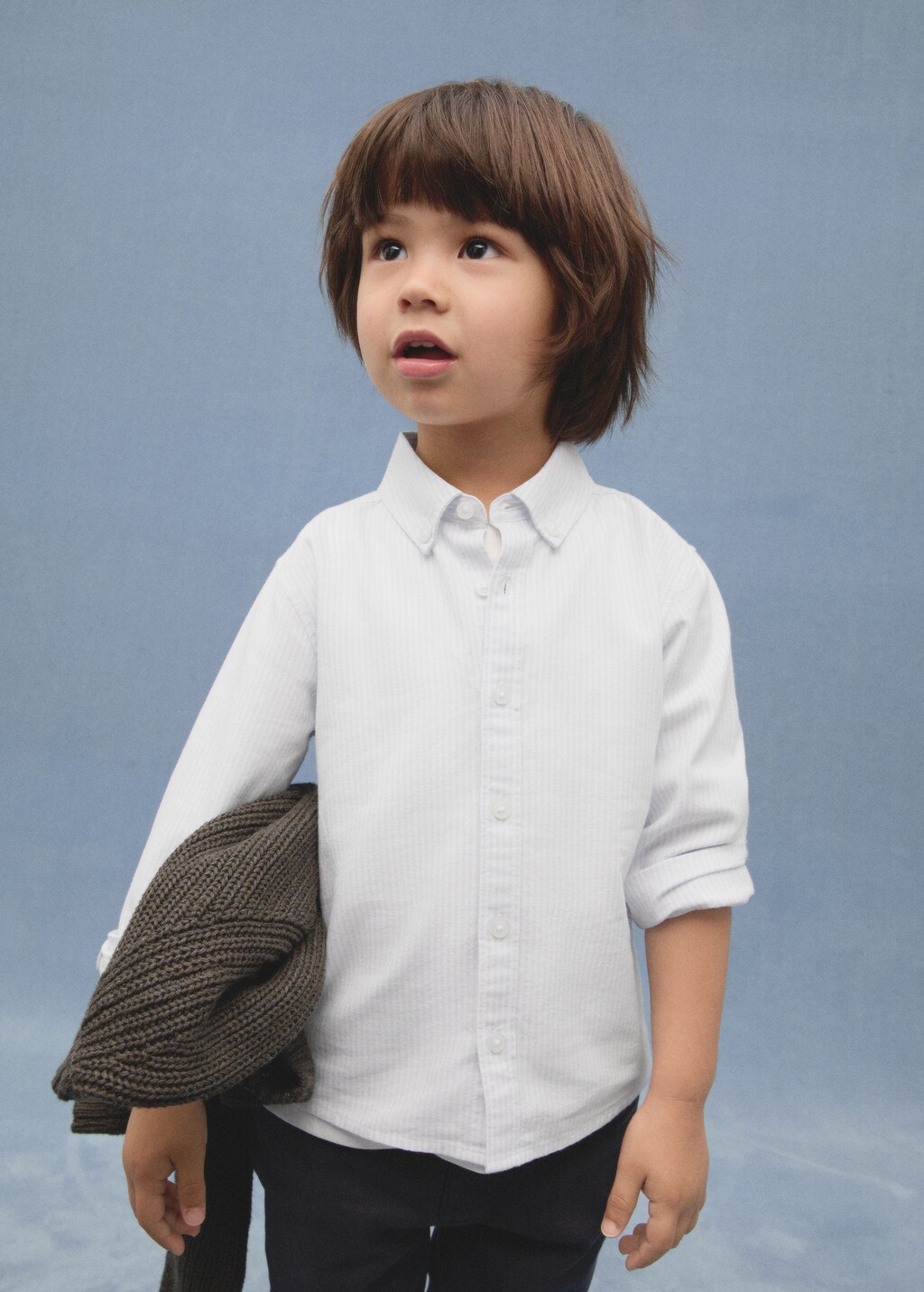 Striped Oxford shirt - Sky Blue